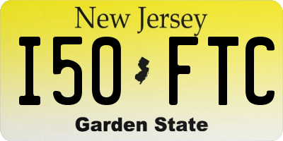 NJ license plate I50FTC