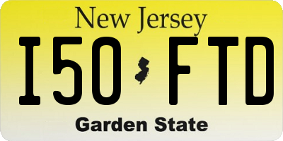 NJ license plate I50FTD