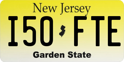 NJ license plate I50FTE