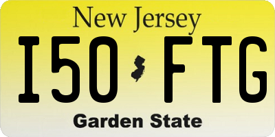 NJ license plate I50FTG