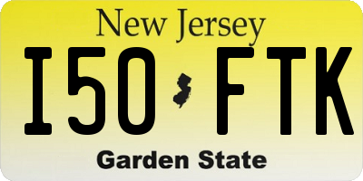 NJ license plate I50FTK