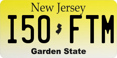 NJ license plate I50FTM