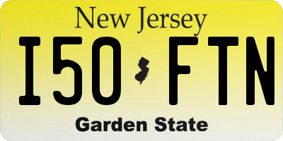 NJ license plate I50FTN