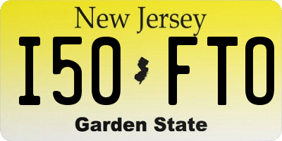 NJ license plate I50FTO