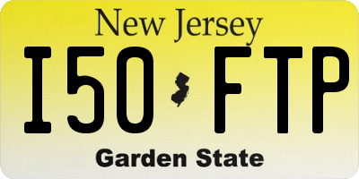 NJ license plate I50FTP