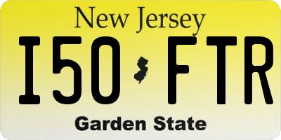 NJ license plate I50FTR