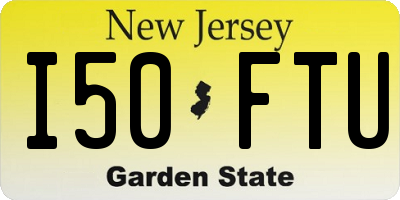 NJ license plate I50FTU