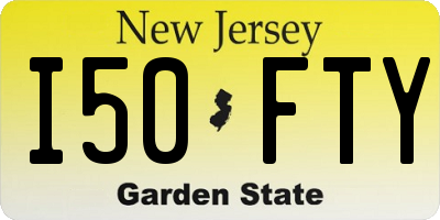 NJ license plate I50FTY