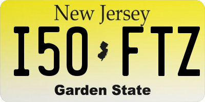 NJ license plate I50FTZ