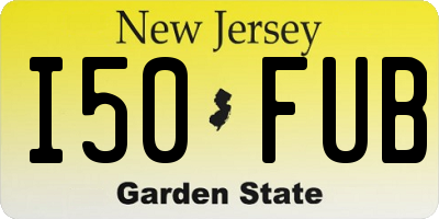 NJ license plate I50FUB