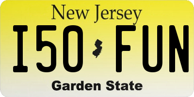 NJ license plate I50FUN