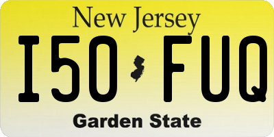NJ license plate I50FUQ
