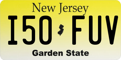 NJ license plate I50FUV