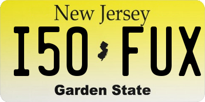 NJ license plate I50FUX
