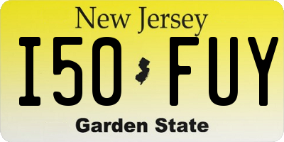 NJ license plate I50FUY