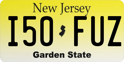 NJ license plate I50FUZ