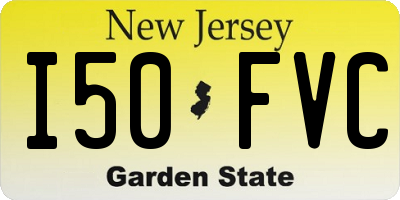 NJ license plate I50FVC