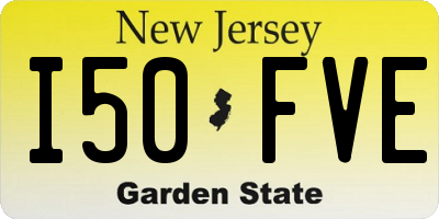 NJ license plate I50FVE