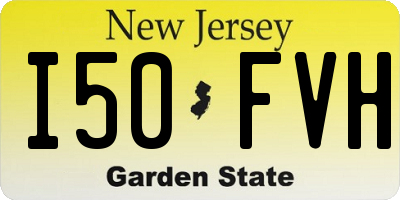 NJ license plate I50FVH