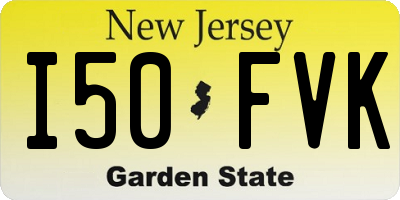 NJ license plate I50FVK