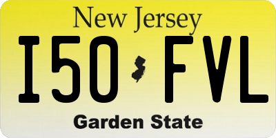 NJ license plate I50FVL