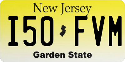NJ license plate I50FVM