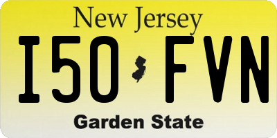 NJ license plate I50FVN