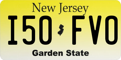 NJ license plate I50FVO