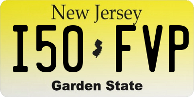 NJ license plate I50FVP