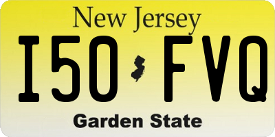 NJ license plate I50FVQ