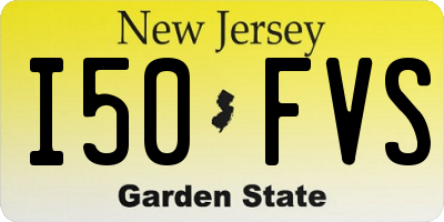 NJ license plate I50FVS