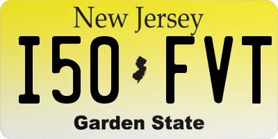 NJ license plate I50FVT