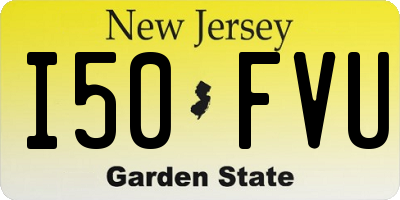 NJ license plate I50FVU