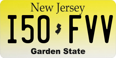 NJ license plate I50FVV