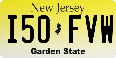 NJ license plate I50FVW