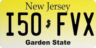 NJ license plate I50FVX