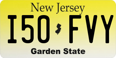 NJ license plate I50FVY