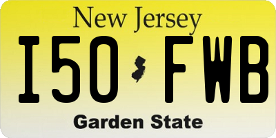 NJ license plate I50FWB