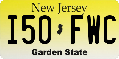 NJ license plate I50FWC