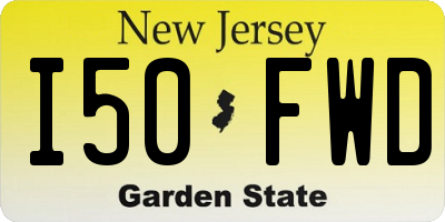 NJ license plate I50FWD