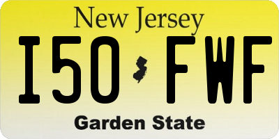 NJ license plate I50FWF