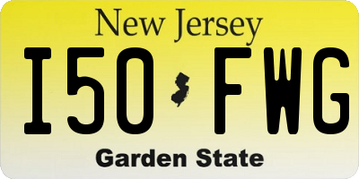 NJ license plate I50FWG