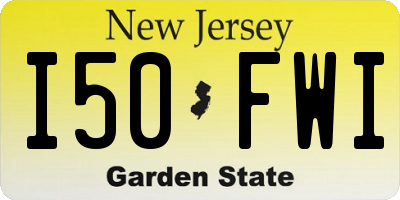 NJ license plate I50FWI