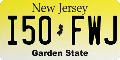 NJ license plate I50FWJ