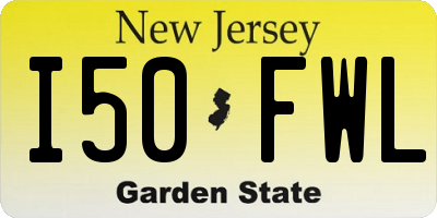 NJ license plate I50FWL