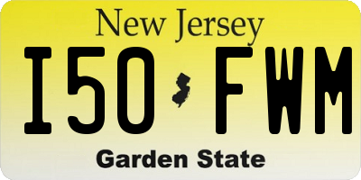 NJ license plate I50FWM
