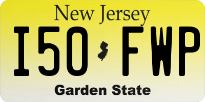 NJ license plate I50FWP