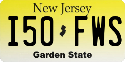 NJ license plate I50FWS