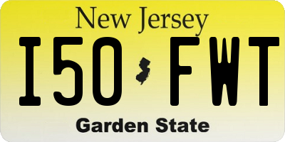 NJ license plate I50FWT