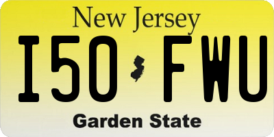 NJ license plate I50FWU